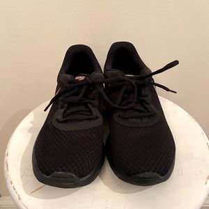 black and rose gold nike sneakers